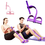 TPE Resistance Bands Set - Ebest 4-6 Tube Stretch Foot Pedal Ankle Sit Pull Rope