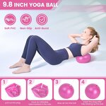 Pilates Ring Set - 13-Piece 12" Ball Magic Resistance Bands Home Workout Accessory