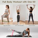 Pilates Beginner Kit - 9-Piece Yoga Ball Resistance Bands Home Bodybuilding Set