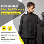 Men's Sauna Windbreaker - European American Large Size Hooded Breathable Fitness Jacket