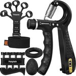 Silicone Hand Grip Kit - 5 Pack Finger Exerciser Forearm Relief Ball Muscle Building