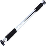 Heavy Duty Pull-Up Bar - Adjustable Steel Iron Home Gym Upper Body Doorway Trainer