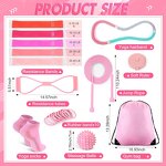 Weighted Exercise Hoop Kit - 22-Piece Massage Ball Non-Slip Socks Jump Rope Band