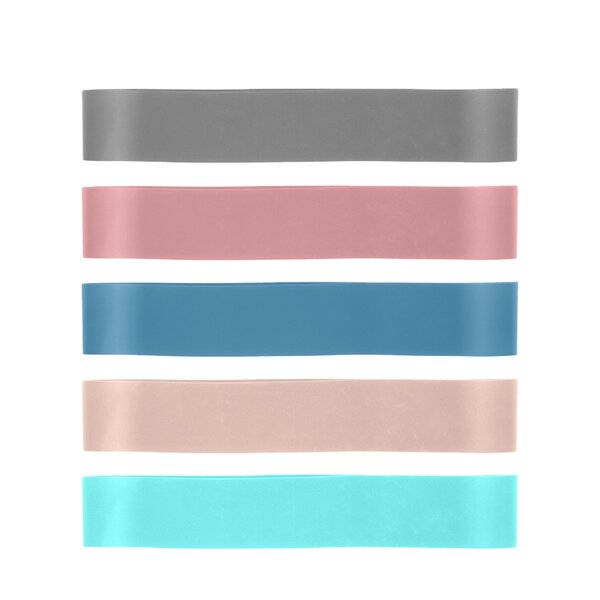 Gym Resistance Loop Bands - 5 Pack High Elastic Latex Rubber Home Exercise Tubes