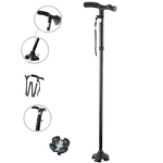 Trekking Cane - Lightweight Aluminum Alloy 2-section Adjustable Rotating Base Rubber Tip
