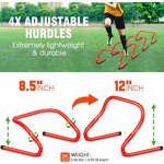 Speed Training Set - 20ft Agility Ladder 12 Cones 4 Hurdles Jump Rope Parachute