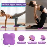 Foldable Yoga Mat Set - Thin Non-Slip Bag Blocks Knee Pads Pilates Ball Women Kit
