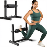 Bulgarian Split Squat Stand - Adjustable Single Leg 330lb 7-Level Padded Roller