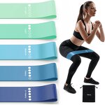 Women's Resistance Loop Bands - Custom Printed Thick TPE Elastic Hip Leg Workout Set
