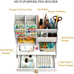 Pen Holder Storage Box - 4-Layer Grid Dustproof Moisture-proof Portable Marker Desk Organizer