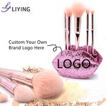 Face Makeup Brush Set - LIYING Private Label 5PCS Professional Synthetic Hair Holder