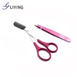 Eyebrow Scissors Set - LYDER Factory Direct Stainless Steel Trimmer Comb Slanted Blade