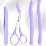 Eyebrow Trimmer Set - LYDER Portable Comfort Handle Slanted Blade 20x12cm Tool