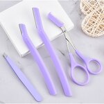 Eyebrow Grooming Kit - LYDER Portable Trimmer Set with Slanted Blade Eyebrow Clip