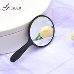 Handheld Vanity Mirror - Lyder Custom Logo Silver Finish Plastic Mini Magnifying Tool