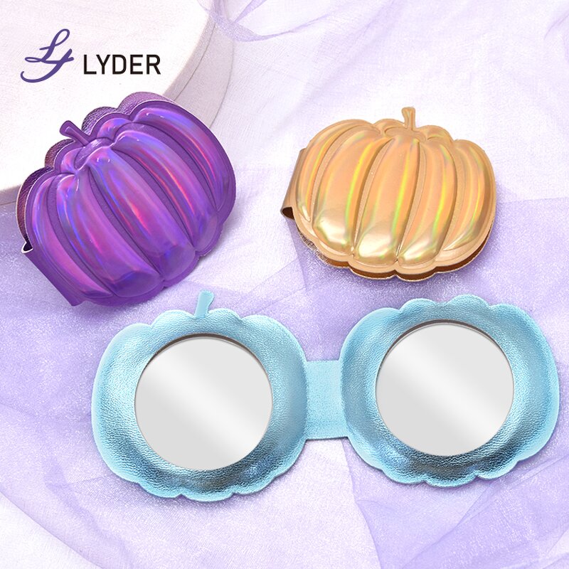 Pumpkin Compact Mirror - Lyder Custom Logo Halloween Gift Mini Pocket Cosmetic Mirror