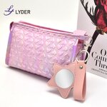 Cosmetic Mirror Keychain - Lyder Custom Logo Leather Heart Star Flower Pendant