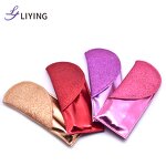 Glitter Makeup Brush Set - Lyder 4PCS Crystal Diamond Foundation Brush Heart Pouch