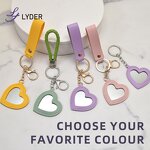 Cosmetic Mirror Keychain - Lyder Custom Logo Leather Heart Star Flower Pendant