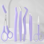 Eyebrow Grooming Kit - Professional Tweezers Multi-Purpose Scissors Customizable Set