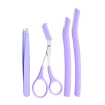 Eyebrow Grooming Kit - LYDER Portable Trimmer Set with Slanted Blade Eyebrow Clip