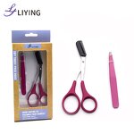 Eyebrow Scissors Set - LYDER Factory Direct Stainless Steel Trimmer Comb Slanted Blade
