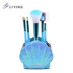 Mermaid Makeup Brushes - Lyder Low MOQ Cruelty-Free Glitter Synthetic Hair Pink Set