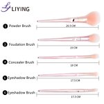 Face Makeup Brush Set - LIYING Private Label 5PCS Professional Synthetic Hair Holder