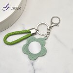 Cosmetic Mirror Keychain - Lyder Custom Logo Leather Heart Star Flower Pendant