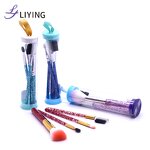 Cosmetic Brush Set - LYDER Custom Logo 4PCS Bling Glitter Handle Synthetic Hair Tool