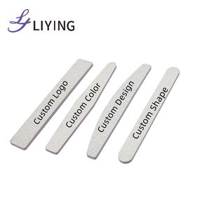 Disposable Nail File - Lyder Custom Logo Zebra 100/180 Grit Plastic Emery Board