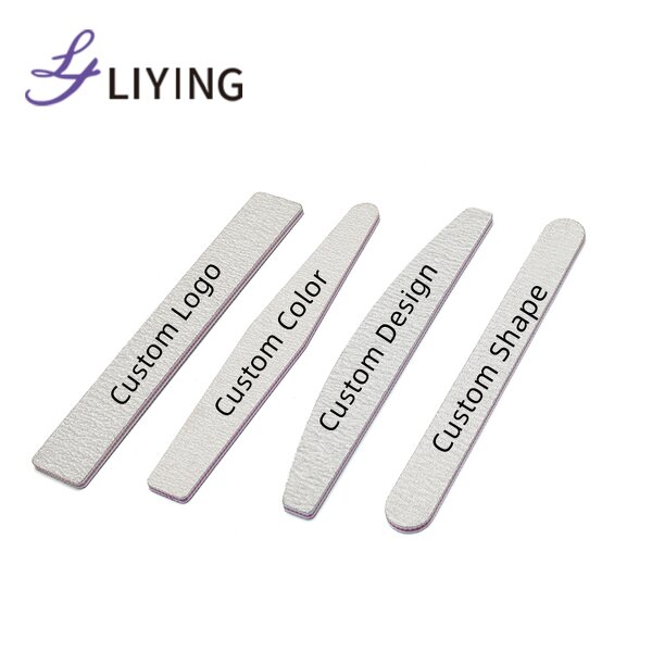 Disposable Nail File - Lyder Custom Logo Zebra 100/180 Grit Plastic Emery Board