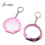 Seashell Mirror Keychain - Lyder Bling Promotional Gift Single Side Silver Finish