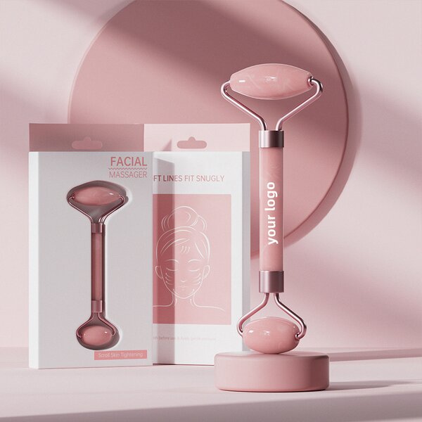 Rose Quartz Roller - Lyder Private Label Resin Facial Massager Whitening Anti-Aging Tool