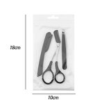 Eyebrow Trimmer Set - LYDER Slanted Blade Stainless Steel 18x10cm Makeup Tool