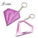 Leather Compact Mirror - Lyder Wholesale Custom Logo Lash Mini Keychain Gift
