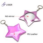 Star Mirror Keychain - Lyder Wholesale Custom Logo Promotion Mini Compact Mirror