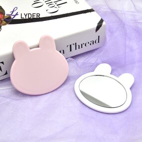 Rabbit Shape Pocket Mirror - Lyder Custom Logo Single Sided Silver Finish Kids Gift
