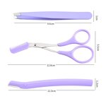 Eyebrow Grooming Kit - LYDER Portable Trimmer Set with Slanted Blade Eyebrow Clip