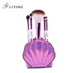 Mermaid Makeup Brushes - Lyder Low MOQ Cruelty-Free Glitter Synthetic Hair Pink Set