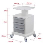 Dental Cart Manufacturer - Base Storage Side Cabinet 3 Drawers Laboratory