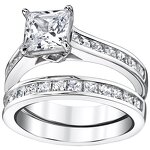 Rings Manufacturer - Round Crystal Cubic Zirconia Hollow Design Couple Set