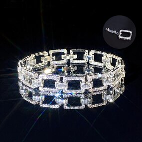 Bracelet Manufacturer - Copper Luxury 4mm AAA+ Cubic Zircon Ice Cut Adjustable