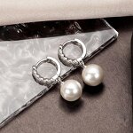 Earrings Manufacturer - Delicate Geometry Design Sparkling Crystal Zircon & Custom