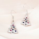 Earrings Manufacturer - Christmas Tree Design with Sparkling Crystal for Gift