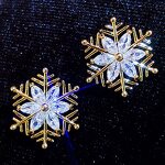 Earrings Manufacturer - Cluster Snowflake Style with White Zircon Stone for Women