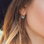 Earrings Manufacturer - Romantic Round Cubic Zirconia Water Drop Pearl Hook