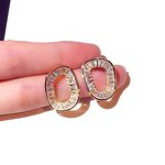 Earrings Manufacturer - Trendy Round Shaped Sparkling Imitated Diamond Drop