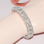 Bracelet Manufacturer - Fashion Cuff Bracelet Opening with Cubic Zirconia