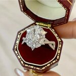 Rings Manufacturer - Elegant Geometry Shaped Round Imitated Diamond Band